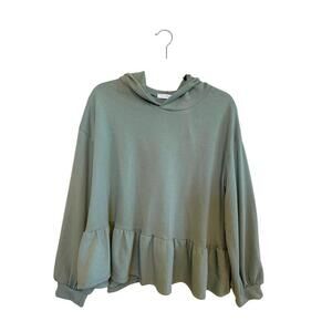 NWOT CEO Femme Mint Green Sweat Shirt Long Sleeve Top Sz. L